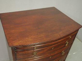 Antique George III Style Mahogany Bowfront Chest of Drawers