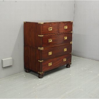 Victorian Mahogany Military Chest