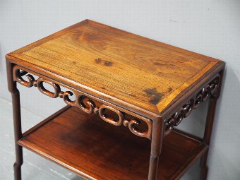 Antique Chinese Huanghuali 2 Tier Table