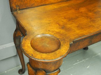 Antique George II Style Walnut Foldover Table