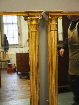 Antique Pair of George IV Carved and Gilded Pier Mirrors