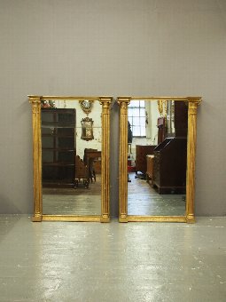 Antique Pair of George IV Carved and Gilded Pier Mirrors