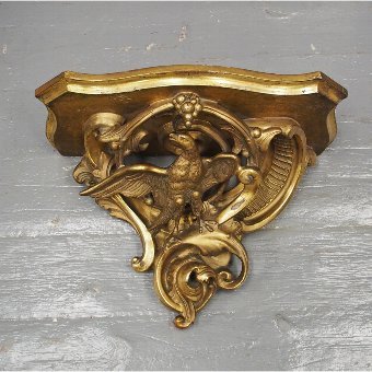 Gilded and Carved Gesso Wall Bracket