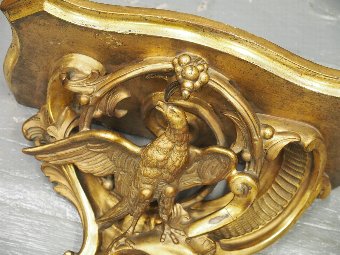 Antique Gilded and Carved Gesso Wall Bracket