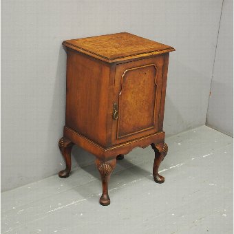 Georgian Style Burr Walnut Bedside