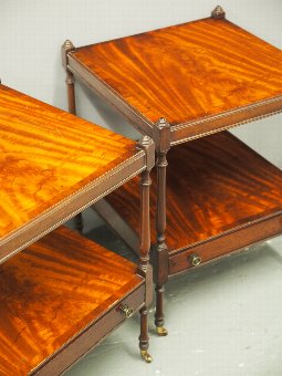 Antique Pair of Georgian Style Mahogany Tables