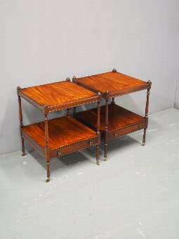 Antique Pair of Georgian Style Mahogany Tables