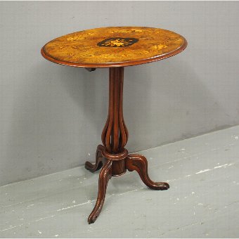 Burr Walnut and Inlaid Occasional Table