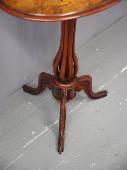 Antique Burr Walnut and Inlaid Occasional Table