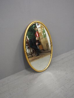 Antique  Adams Style Oval Gilt Mirror