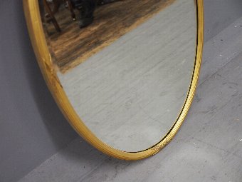 Antique  Adams Style Oval Gilt Mirror