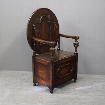 Oak Circular Top Monks Bench