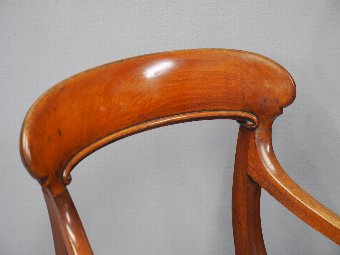 Antique William IV Mahogany and Burgundy Leather Desk Chair
