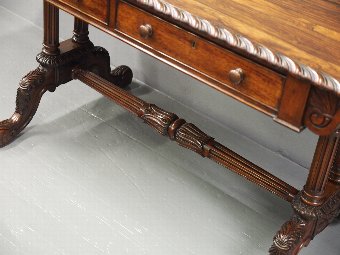 Antique George IV Rosewood Library Table