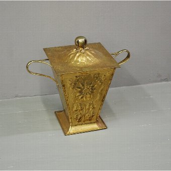 Brass Art Nouveau Coal Box