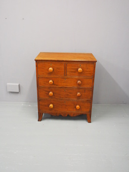 Antique George III Cottage Style Mahogany Chest of Drawers
