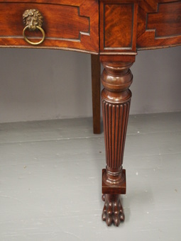 Antique Scottish George IV Curved Mahogany Serving Table