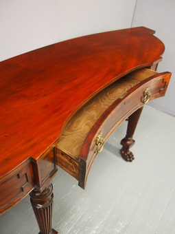 Antique Scottish George IV Curved Mahogany Serving Table