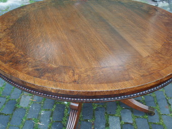 Antique Oak and Pollard Oak Breakfast Table by William Trotter