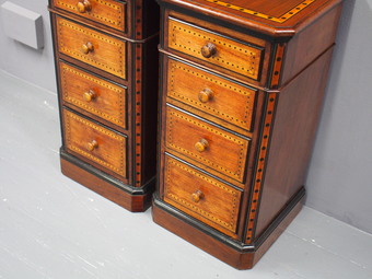 Antique Pair of Arts and Crafts Influence Bedsides