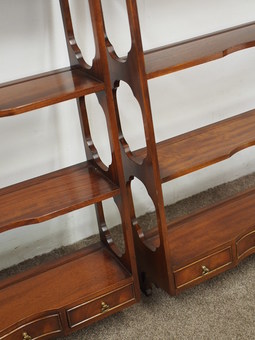 Antique Pair of Chippendale Style Wall Mount Bookshelves