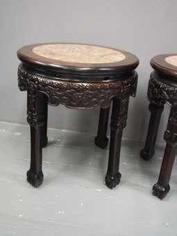 Antique Pair of Chinese Hongmu Stands