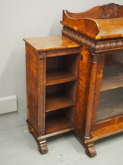 Antique Regency Pollard Oak Bookcase or Cabinet Attributed to William Trotter