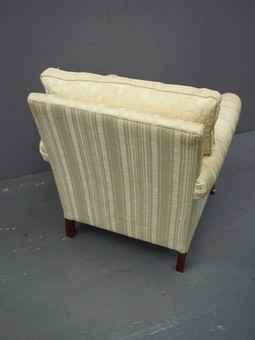 Antique Georgian Style Cream Fabric Armchair by Whytock and Reid
