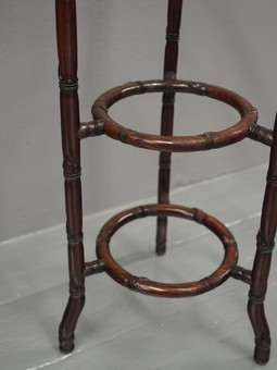 Antique Chinese Carved Hardwood Cake Stand or Plant Stand