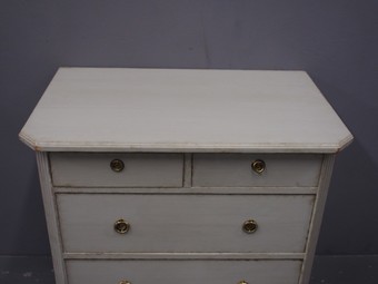 Antique Painted Grey Baltic Pine Chest of Drawers