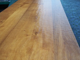 Antique Handmade Oak Dining Table or Boardroom Table by Beaverman