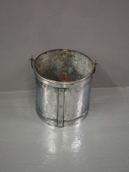 Antique Polished Steel Bucket