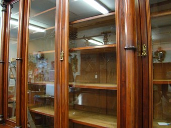 Antique Victorian 2 Door Breakfront Mahogany Bookcase by Fras. & Jas. Smith, Glasgow
