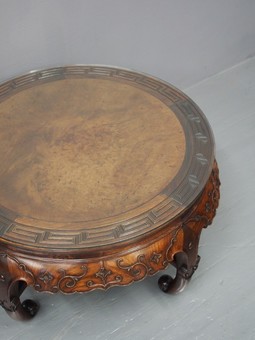 Antique Chinese Huanghuali Low Circular Table 