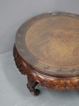 Antique Chinese Huanghuali Low Circular Table 