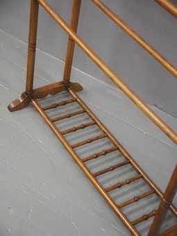 Antique Arts and Crafts Turned Ash Towel Rail