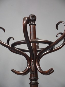 Antique Stained Beech Bentwood Hall Stand
