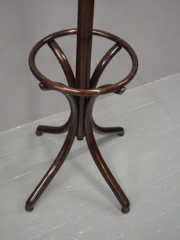 Antique Stained Beech Bentwood Hall Stand