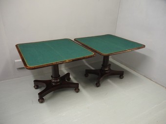 Antique Pair of Scottish Regency Rosewood Card Tables