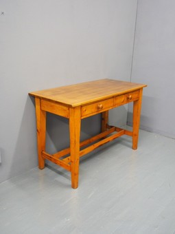 Antique Victorian Pine and Beech Kitchen or Side Table