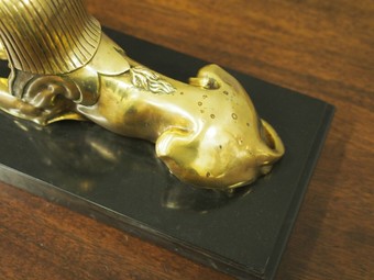 Antique  Brass Model of a Sphinx