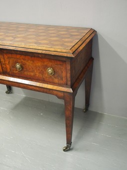 Antique Burr Walnut and Rosewood Parquetry Side Table	