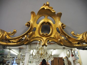 Antique Victorian Giltwood Overmantel Mirror