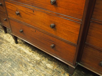Antique Large George IV Mahogany Breakfront Chest of Drawers