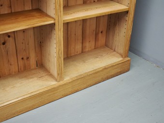 Antique Large Pair of Victorian Pitch Pine Open Bookcases