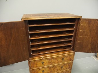 Antique Walnut and Inlaid Cabinet by Whytock and Reid
