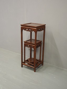 Antique Pair of 1930s Chinese Plant Stands