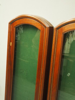 Antique Pair of Mahogany Wall Mounted Display Cabinets