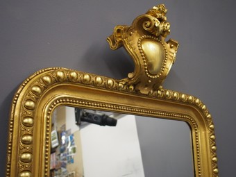 Antique Swedish Victorian Carved Giltwood Mirror