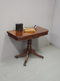 Antique George III Mahogany Foldover Table